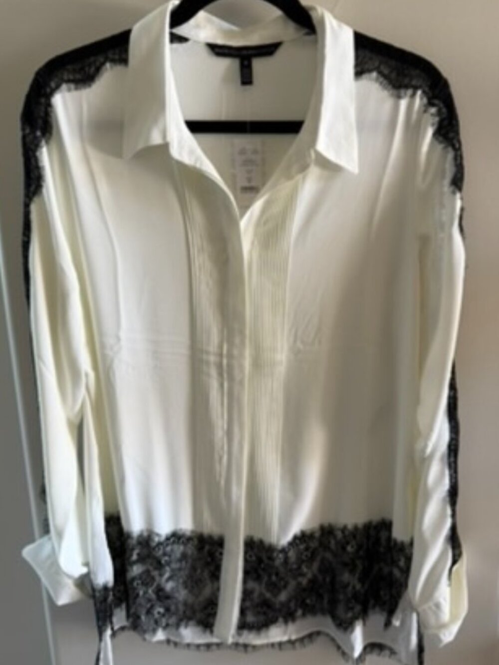 WHBM Contrast Lace Tunic NWT Size M